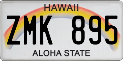HI license plate ZMK895