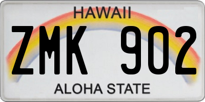 HI license plate ZMK902
