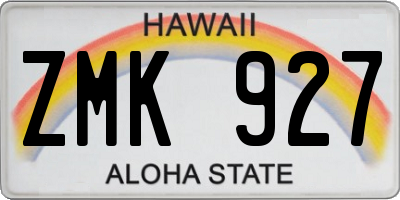 HI license plate ZMK927