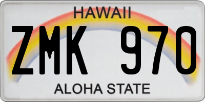 HI license plate ZMK970