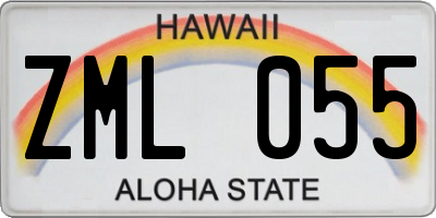 HI license plate ZML055