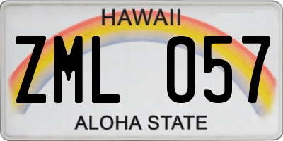 HI license plate ZML057