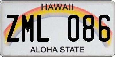 HI license plate ZML086
