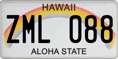 HI license plate ZML088