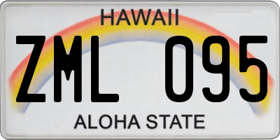 HI license plate ZML095