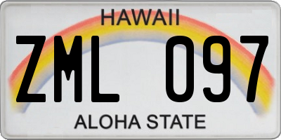 HI license plate ZML097
