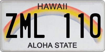 HI license plate ZML110