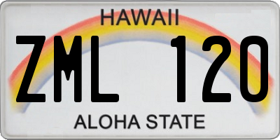 HI license plate ZML120