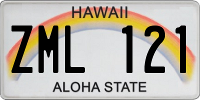 HI license plate ZML121