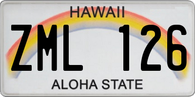 HI license plate ZML126