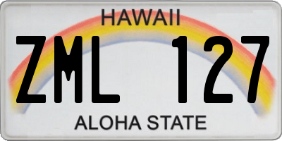HI license plate ZML127