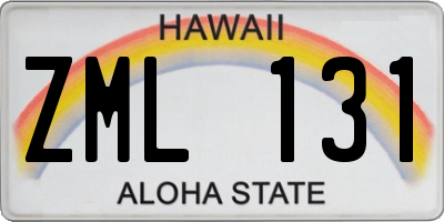 HI license plate ZML131