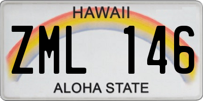 HI license plate ZML146