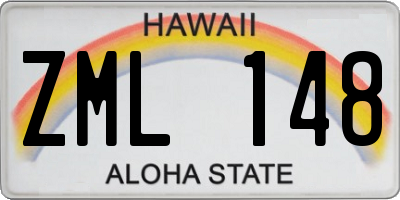 HI license plate ZML148