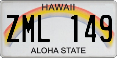 HI license plate ZML149