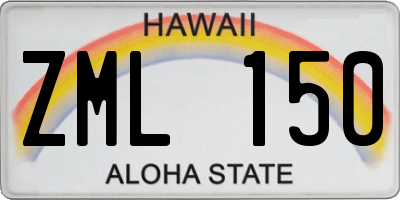 HI license plate ZML150