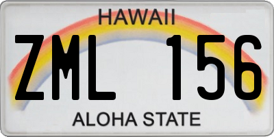 HI license plate ZML156