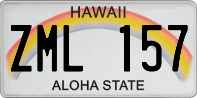 HI license plate ZML157