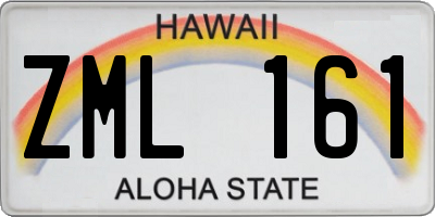 HI license plate ZML161