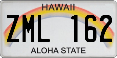 HI license plate ZML162