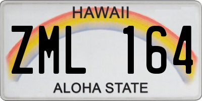 HI license plate ZML164