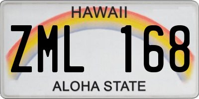 HI license plate ZML168