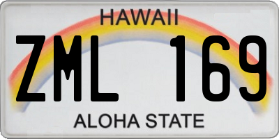 HI license plate ZML169