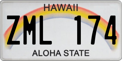 HI license plate ZML174