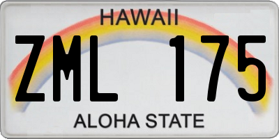 HI license plate ZML175