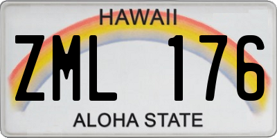 HI license plate ZML176