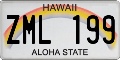 HI license plate ZML199