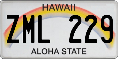 HI license plate ZML229