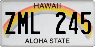 HI license plate ZML245