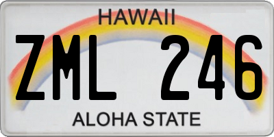 HI license plate ZML246