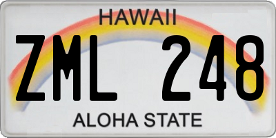 HI license plate ZML248