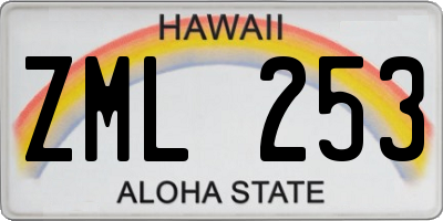 HI license plate ZML253
