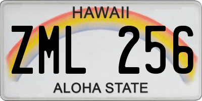 HI license plate ZML256