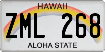 HI license plate ZML268