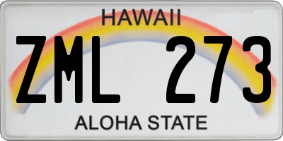 HI license plate ZML273
