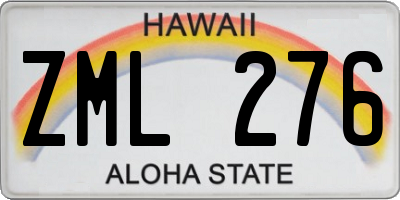 HI license plate ZML276