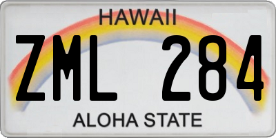 HI license plate ZML284