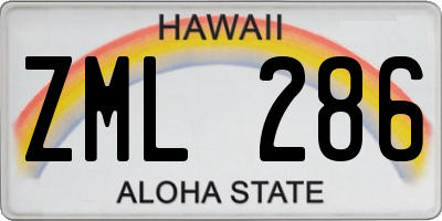 HI license plate ZML286