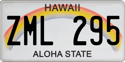 HI license plate ZML295