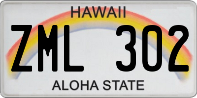 HI license plate ZML302