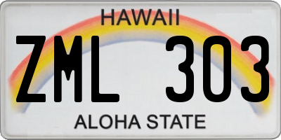 HI license plate ZML303