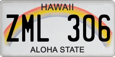 HI license plate ZML306