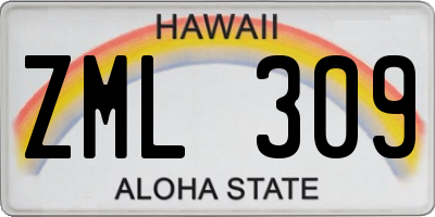 HI license plate ZML309