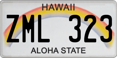 HI license plate ZML323
