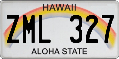 HI license plate ZML327