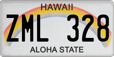 HI license plate ZML328